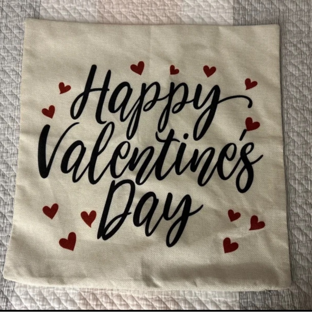 Happy Valentine’s Day Throw Pillow Cover